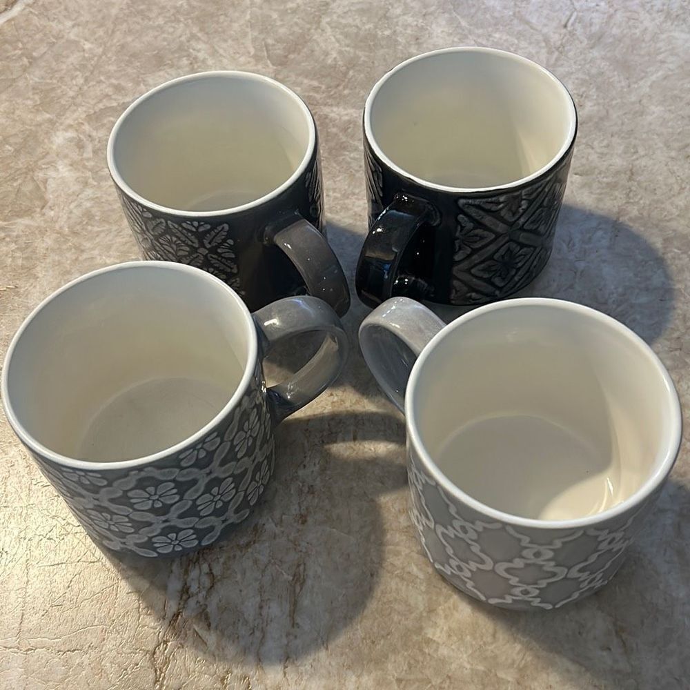 Gray Patterned Mugs - Picture 6 of 6